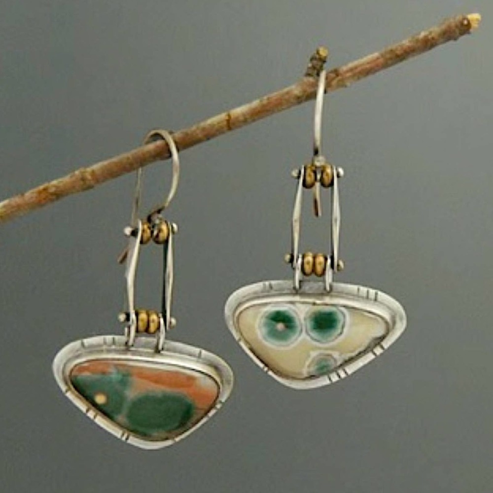 Vintage Silver Boho Dangle Earrings - Picture 2 of 4